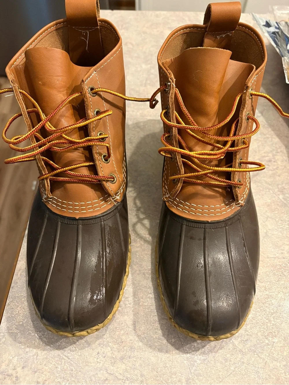 L.L. Bean Two-Tone Brown and Dark Brown Men's Duck Boots
